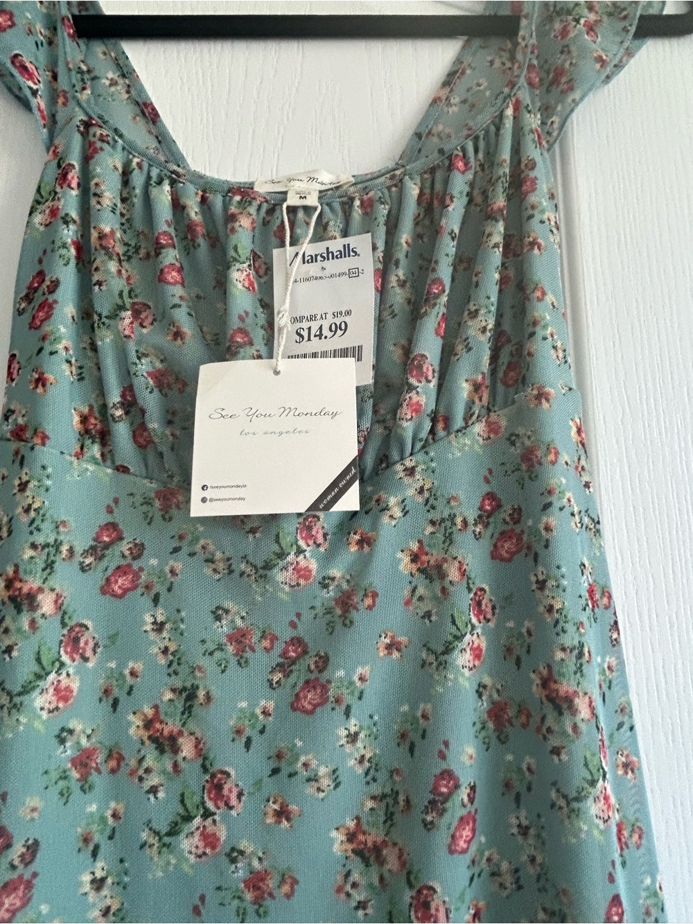 NWT Green Milkmaid Babydoll Dress